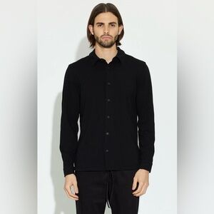 Cotton Citizen Mens Size Small Blue Presley Button Down Slub Cotton Jersey Shirt